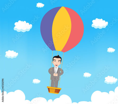 Wallpaper Mural Business man with parachute Torontodigital.ca