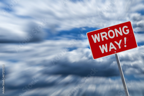 Wrong way warning