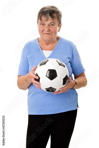 Seniorin mit Ball