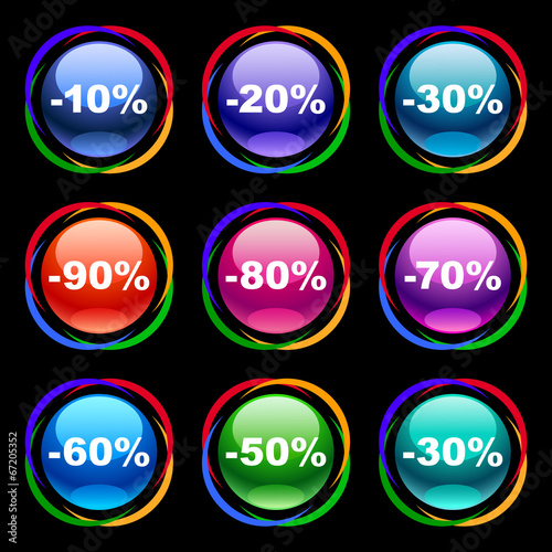 Vector discount labels