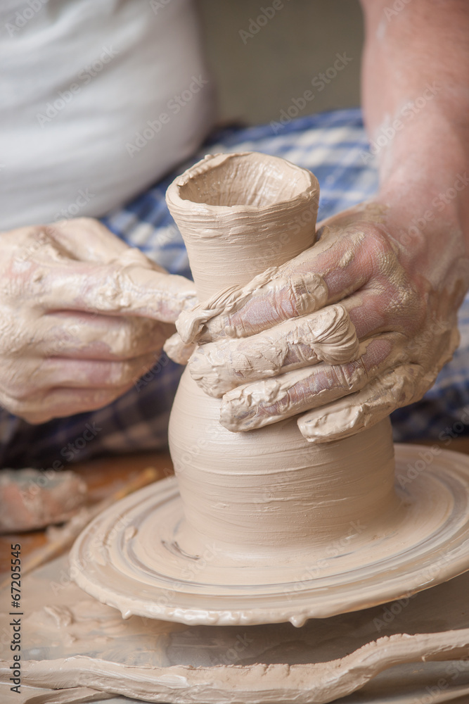 Hands of a potter