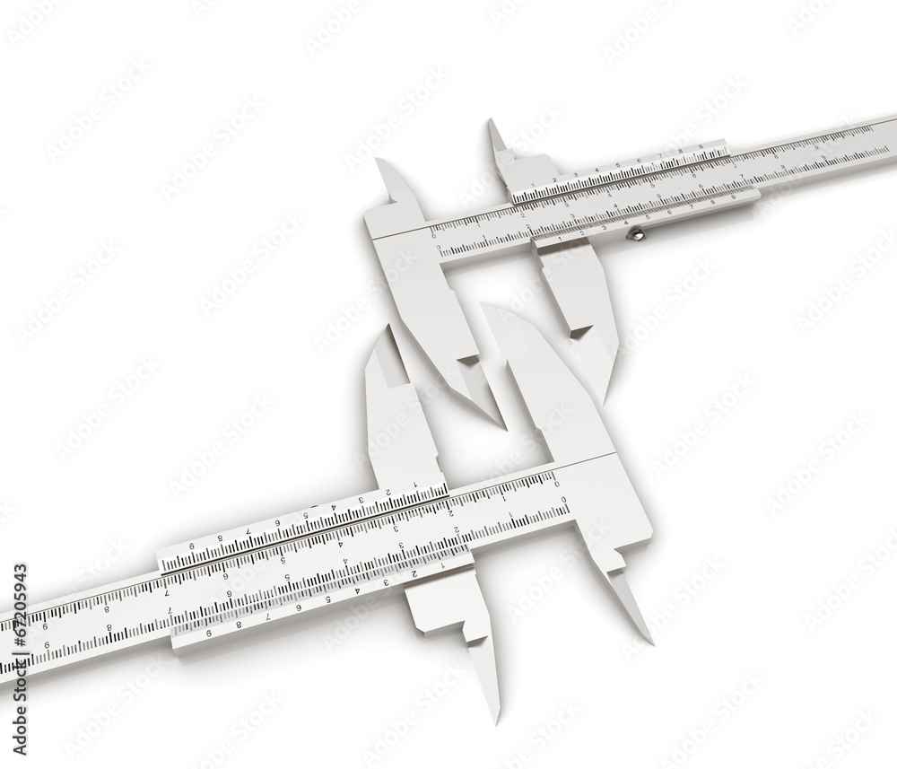 Calipers on a white background Calipers on a white background