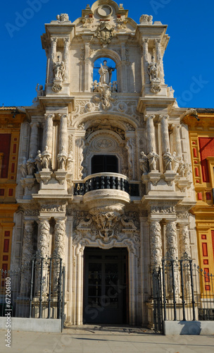 Entrance Saint Telmo Palace, Seville, Spain