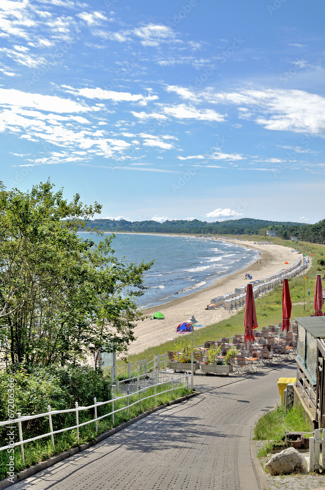 Naklejka premium der Südstrand im Seebad Sellin auf der Insel Rügen