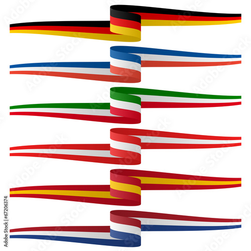 collection of european country flag banners