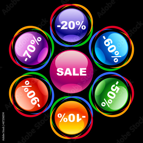 Vector discount labels