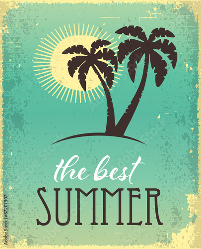Vintage retro summer poster
