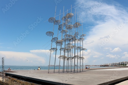 The Umbrellas Sculpture, Thessaloniki, Greece photo