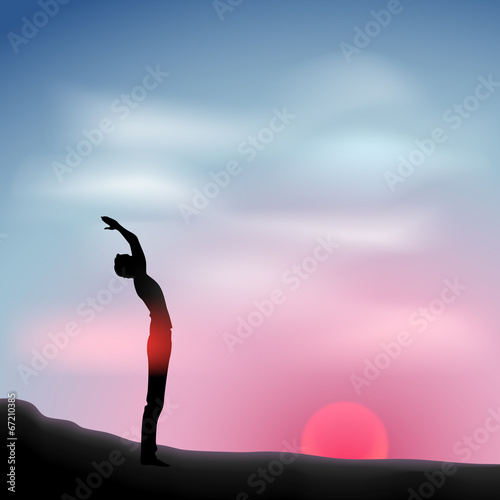 Man in the morning