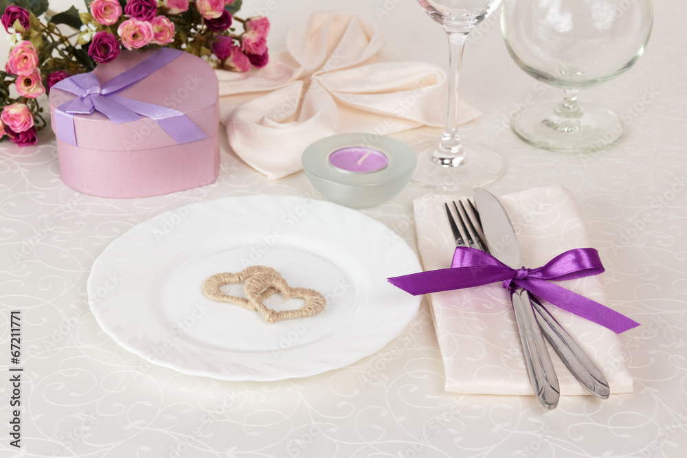 Valentine Day table setting Valentine Day table setting