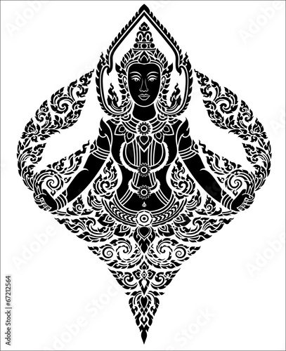 thai art female angel