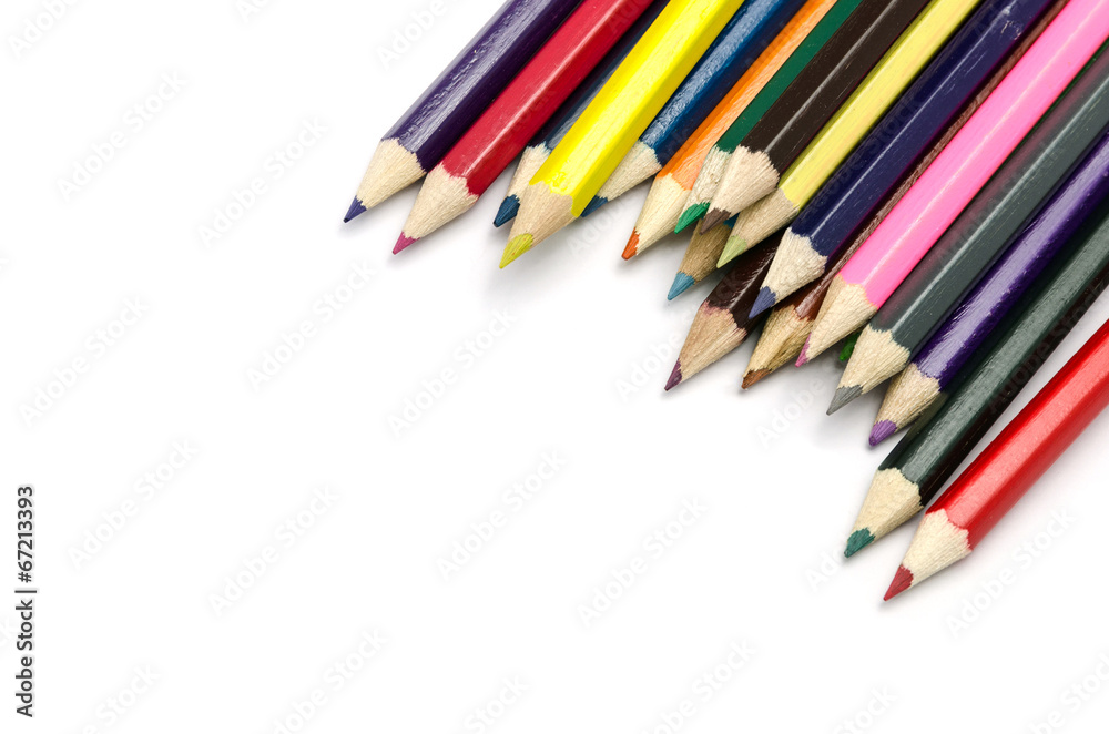 Colour pencils isolated on white background Colour pencils isolated on white background