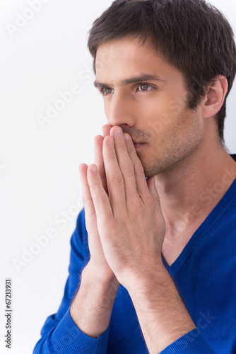 Man praying.