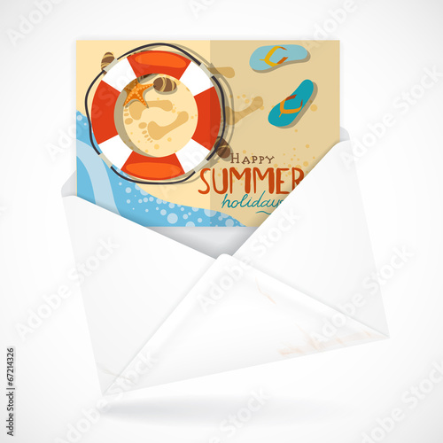 Postal Envelopes With Greeting Card