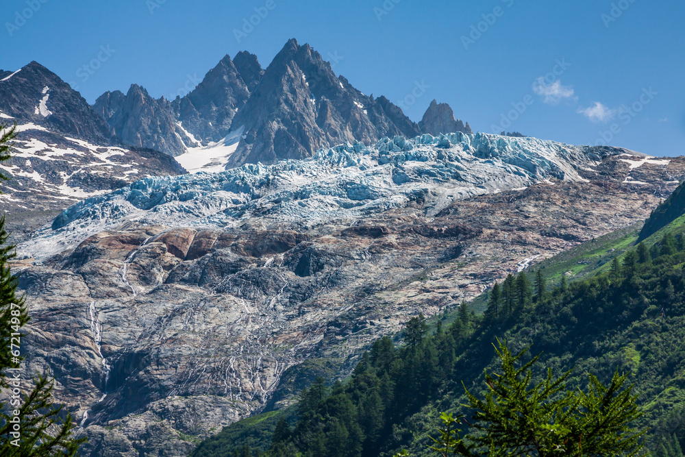 Glacier du Tour on the french swiss border of the Mont Blanc abo Glacier du Tour on the french swiss border of the Mont Blanc abo