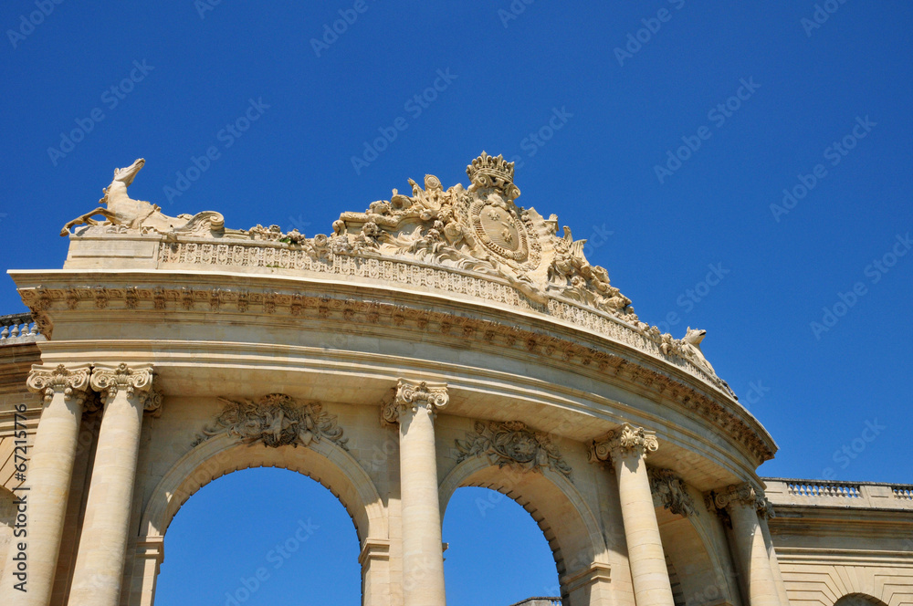 Picardie, the picturesque castle of Chantilly in Oise