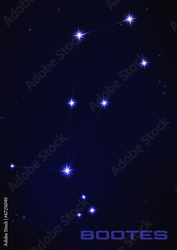 Fototapeta Naklejka Na Ścianę i Meble -  Bootes star constellation