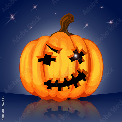 Evil scary Halloween pumpkin
