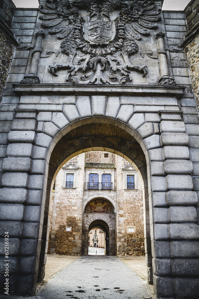 walls of the city of Toledo in Spain, walled town