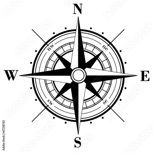 Canvas Print Compass Rose