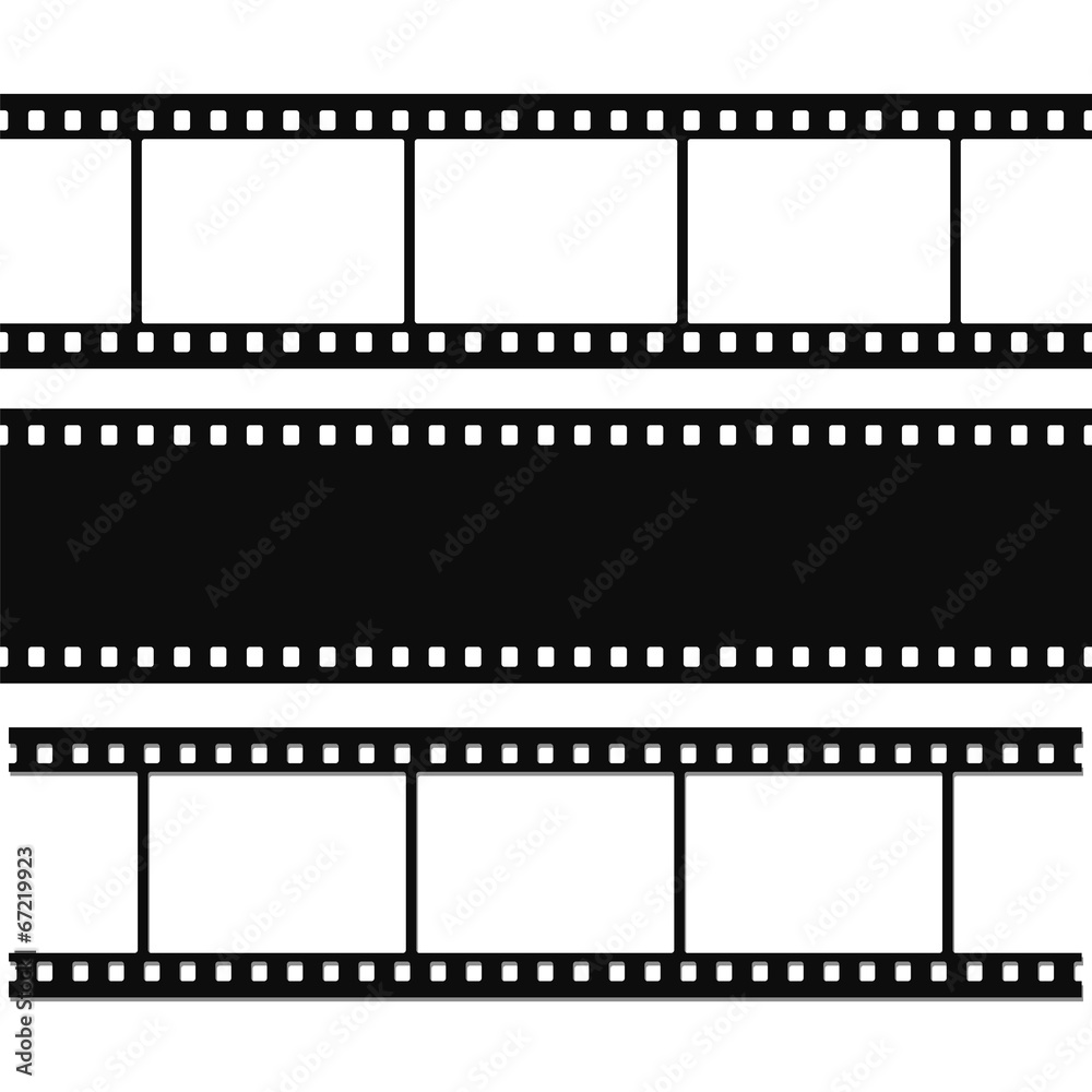 Blank simple film strip set