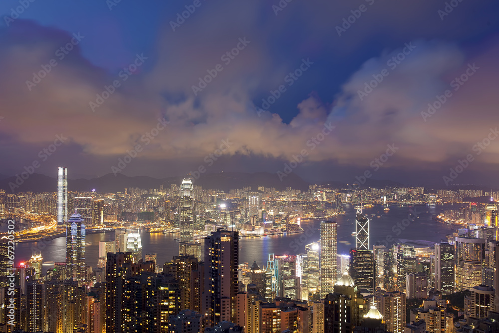 Hong Kong City View from Victoria Peak