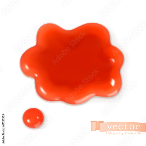 Red sweet drop, vector illustration