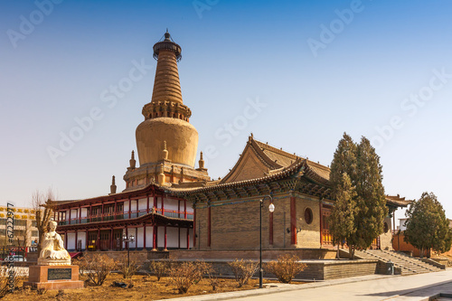 pagoda in Giant Buddha Temple ,zhangye,gansu,china photo