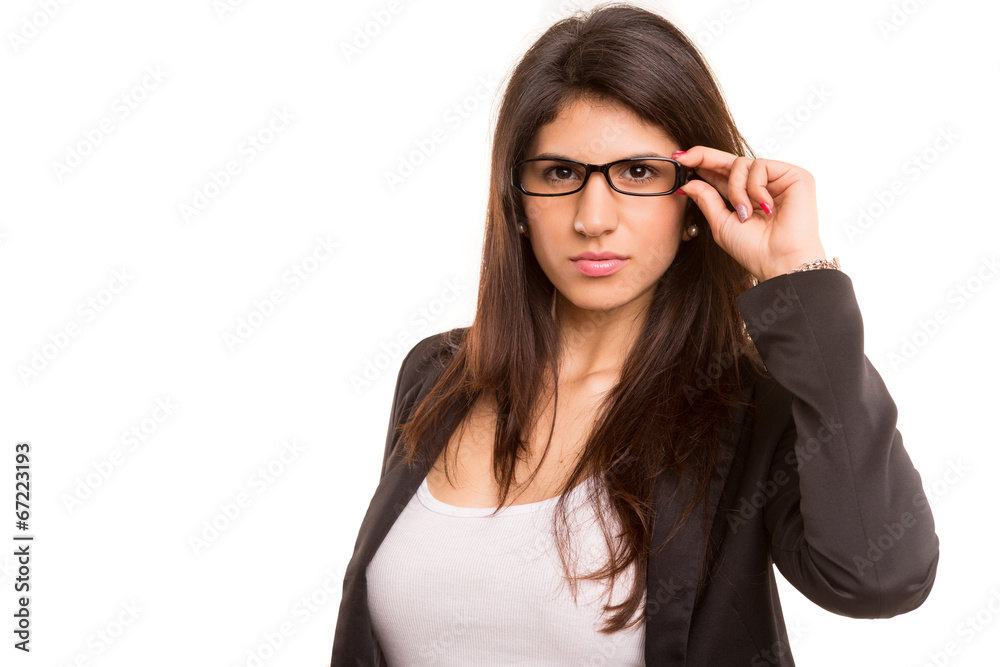 Woman wearing glasses Woman wearing glasses
