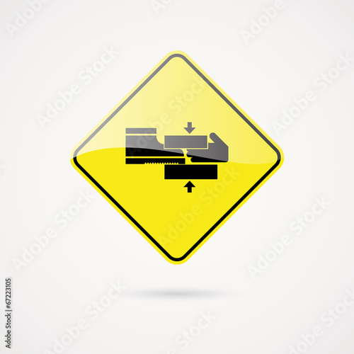 abstract danger signal on a white background