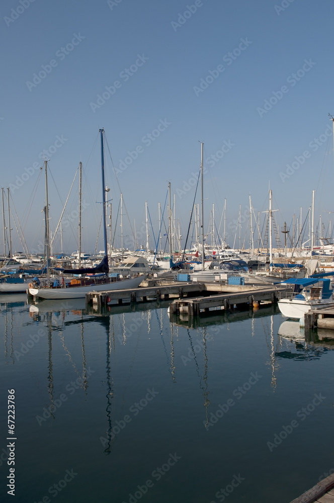 Утро в гавани Ларнаки. Кипр