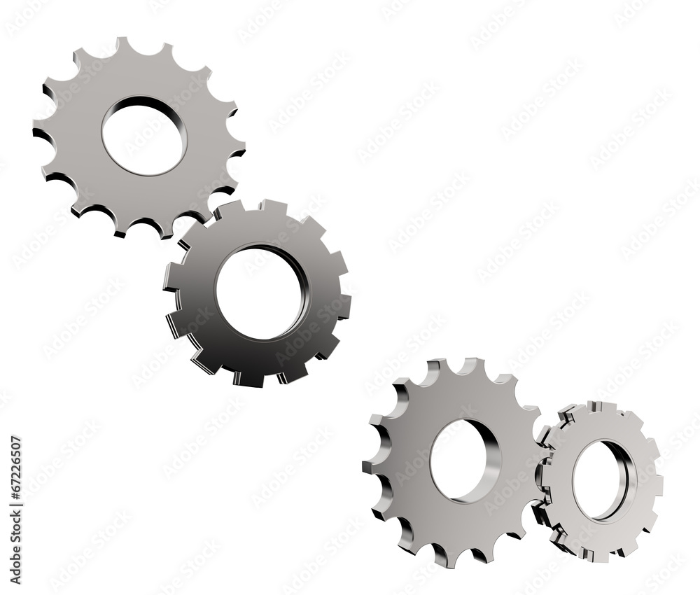 3d cog gear on white background 3d cog gear on white background