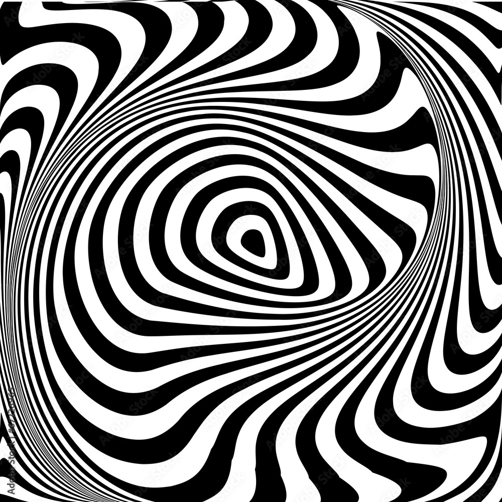 Design monochrome swirl movement illusion background Design monochrome swirl movement illusion background