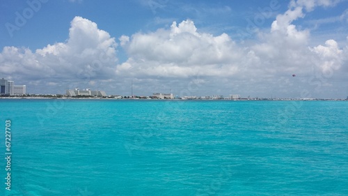 Cancun Mexico Cityview from Ocean