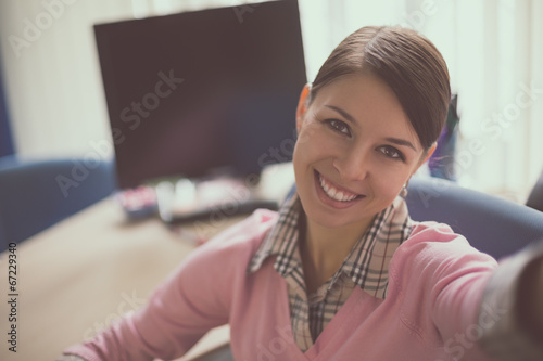 Business woman in her office