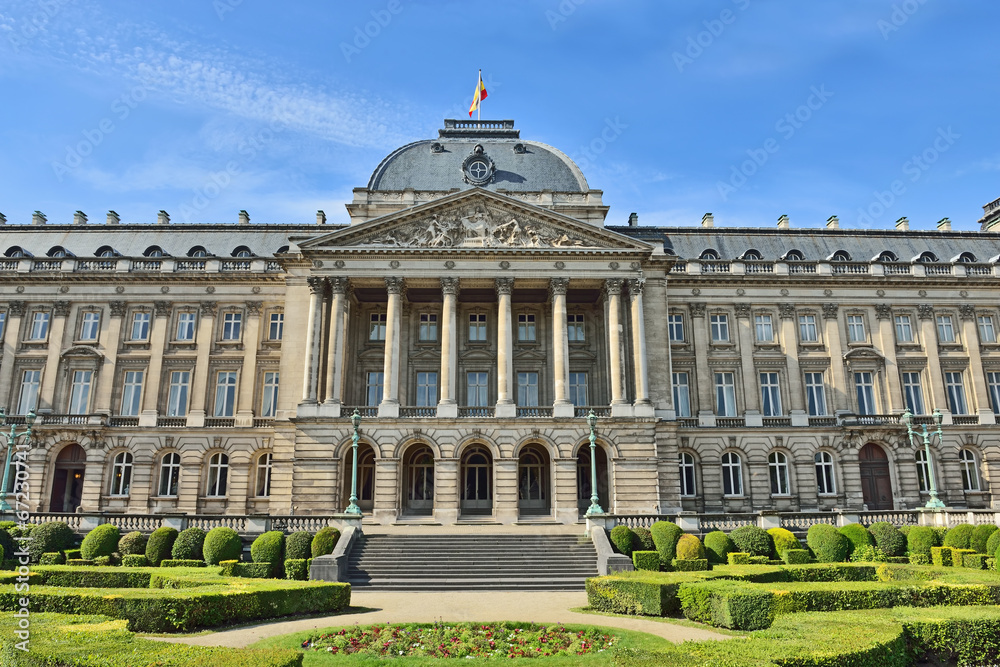 The Royal Palace in historical center of Brussels
