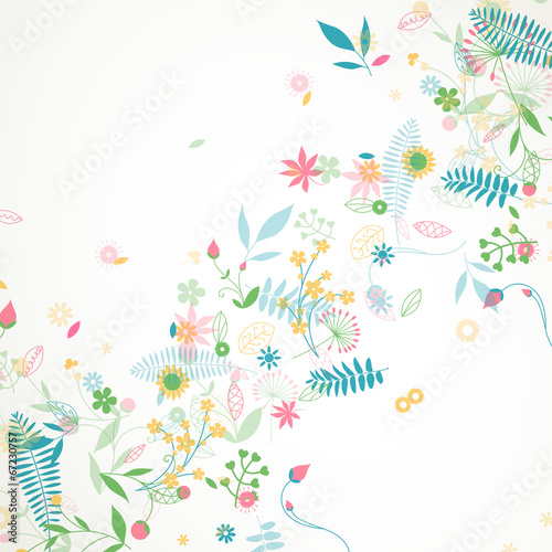 Vector Illustration of a Floral Background