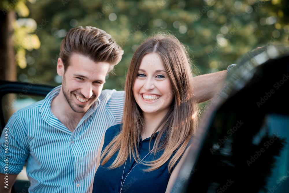 Fototapeta premium young beautiful couple lovers