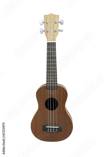 Ukulele guitar isolated on white background © powerbeephoto
