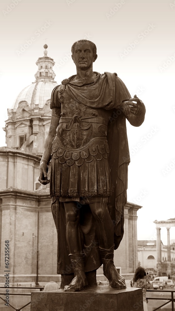 Statue of Julius Caesar in Rome, Italy