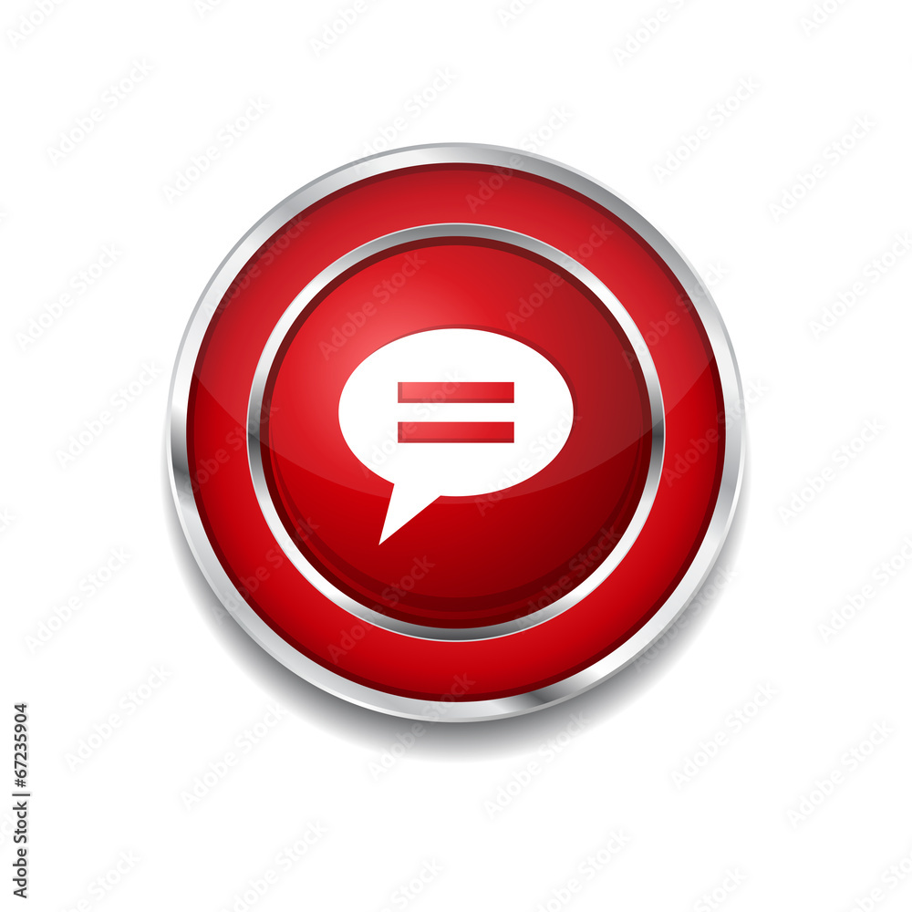 Message Circular Vector Red Web Icon Button Message Circular Vector Red Web Icon Button