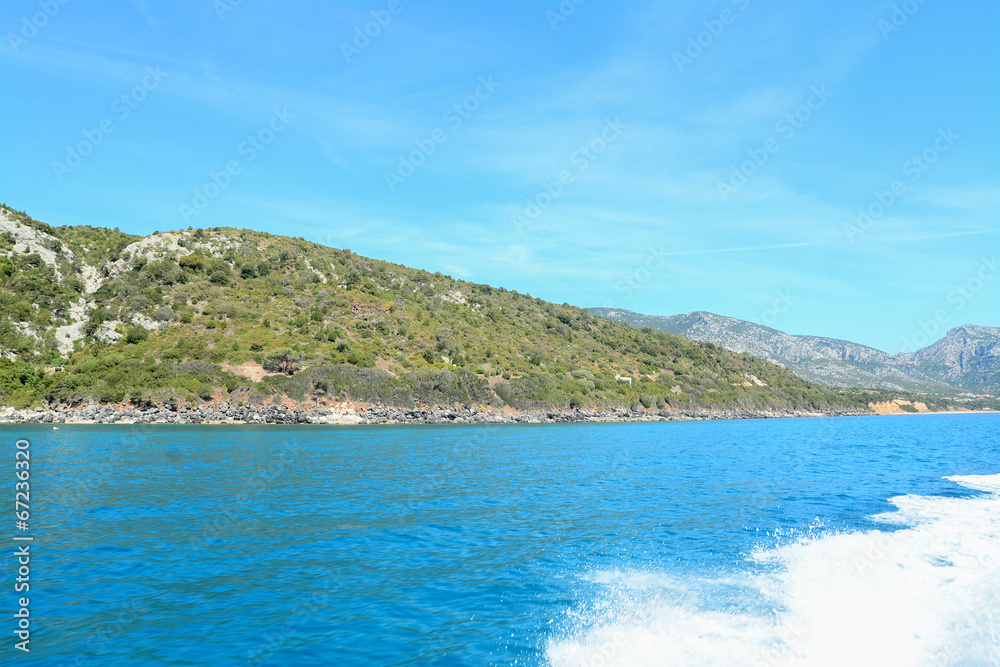 Naklejka premium Cala Gonone shoreline