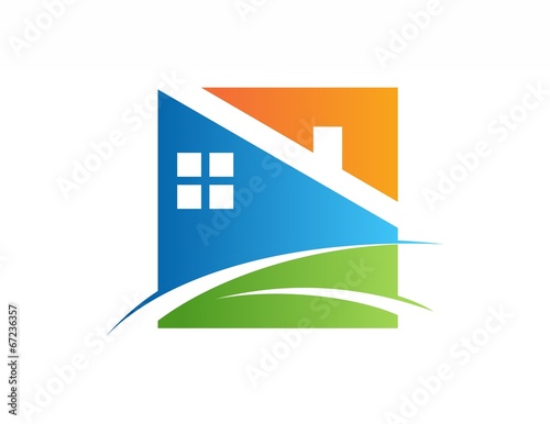 house logo, real estate, symbol home rise building business icon