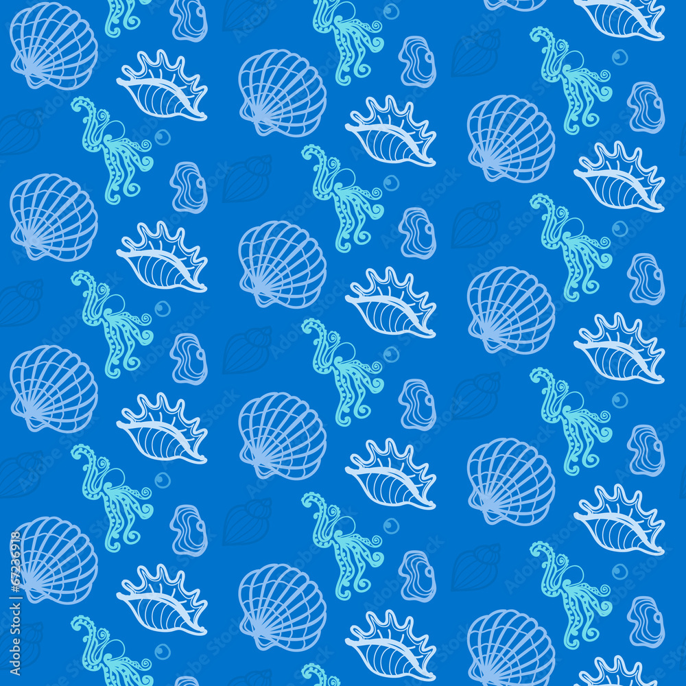 Summer sea seamless pattern. Summer sea seamless pattern.