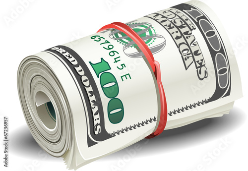 illustrations roll of money