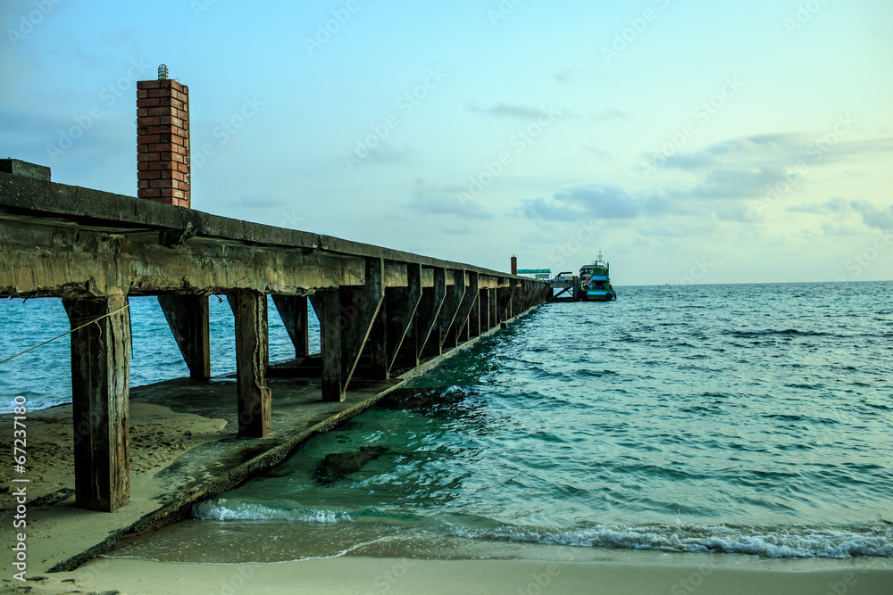 The beautiful seascape under the sunshine time The beautiful seascape under the sunshine time