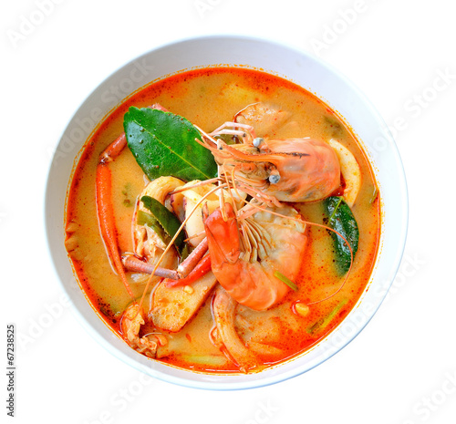 Obraz na plátne Tom Yum Goong - Thai hot and spicy soup seafood with shrimp - Th