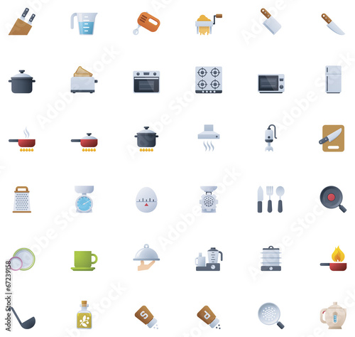 Cooking icon set