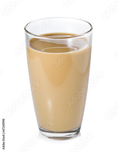 coffee milk on white background