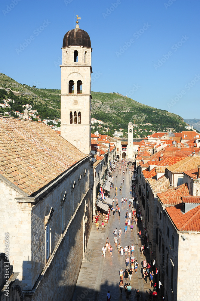 Placa street on the old town of Dubrovnik